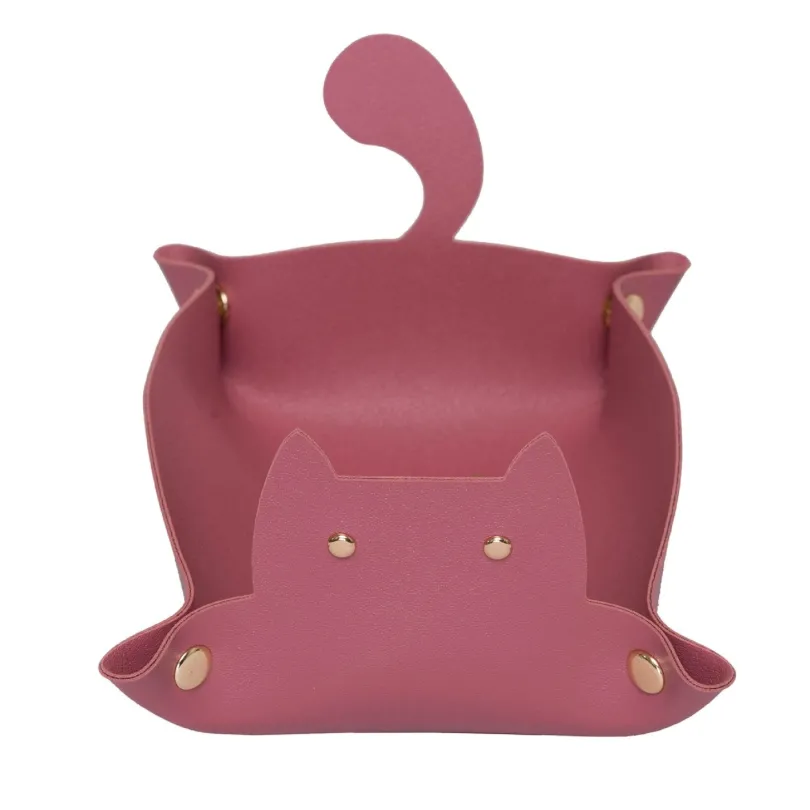 Arcane Meow Dice Tray Faux Leather