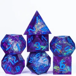 A Role Playing Dice Set - Blue And Glitter