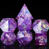 A Role Playing Dice Set - Dark Purple Spectral ( White Font)