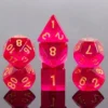 A Role Playing Dice Set: Dark Transparant Purple (Gold Font)