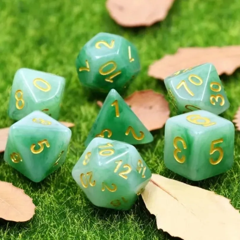 A Role Playing Dice Set: Green Jade