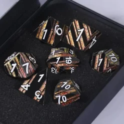 A Role Playing Dice Set Metallic Honeycomb