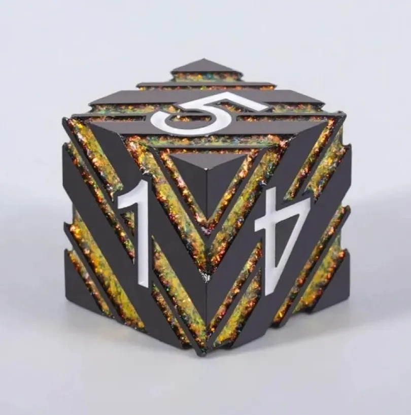 A Role Playing Dice Set Metallic Honeycomb