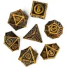 A Role Playing Dice Set Metallic - Steam Punk Gold
