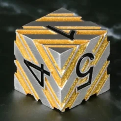 A Role Playing Dice Set Metallic - Gold Flash