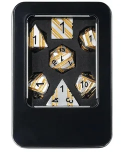 A Role Playing Dice Set Metallic - Gold Flash