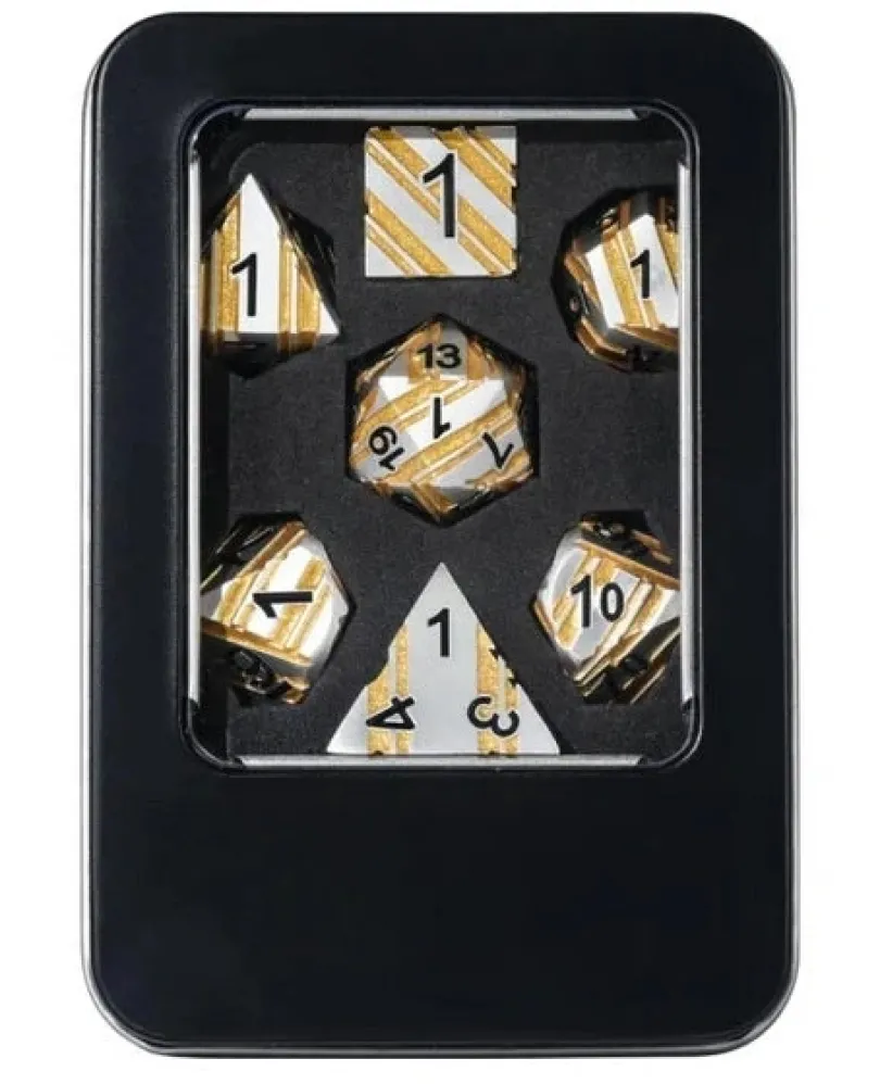A Role Playing Dice Set Metallic - Gold Flash