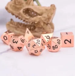 A Role Playing Dice Set Metallic - Mini Metall - Copper (storlek 10 mm)