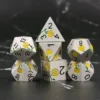 A Role Playing Dice Set Metallic - Yellow Rose