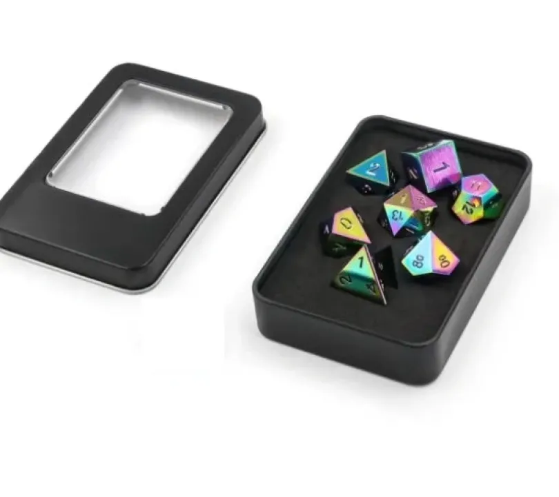 A Role Playing Dice Set Metallic - Metal - Rainbow