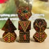 A Role Playing Dice Set Metallic - Dragon Scale Gold