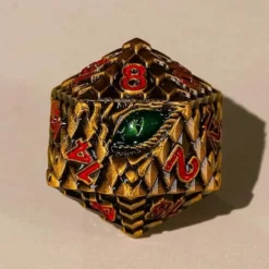 A Role Playing Dice Set Metallic - Dragon Scale Gold