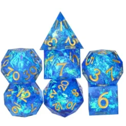A Role Playing Dice Set Mini Blue Sharp 115 15 Mm Dice
