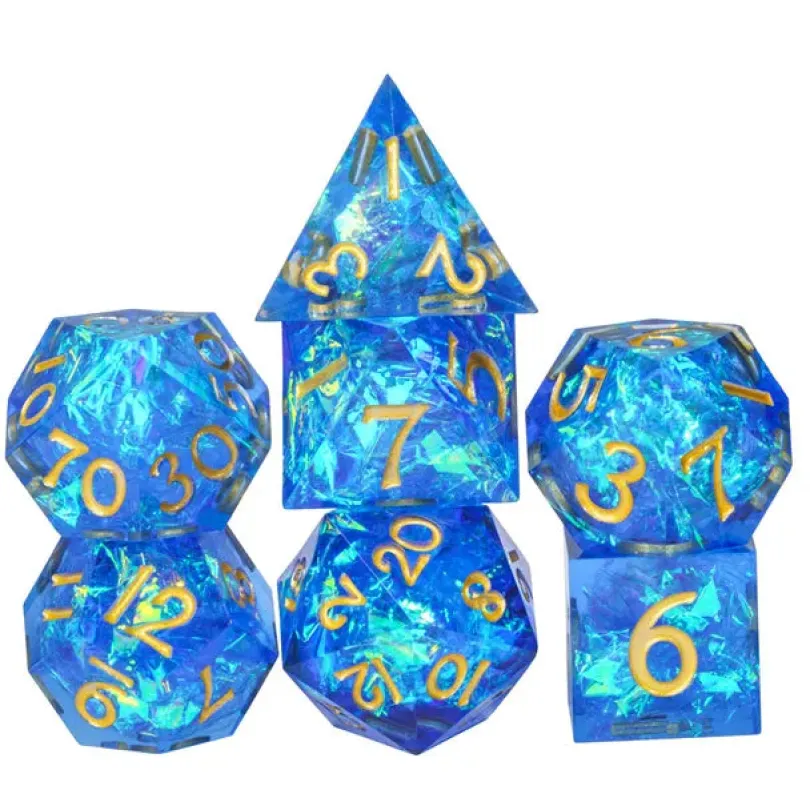 A Role Playing Dice Set Mini Blue Sharp 115 15 Mm Dice