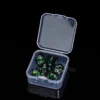 A Role Playing Dice Set - Mini Black/Green Sharp 11.5-15 mm Dice