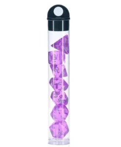 A Role Playing Dice Set - Mini - Transparent Purple (storlek 10 mm)
