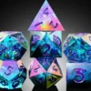 A Role Playing Dice Set - Purple And Blue Spectral