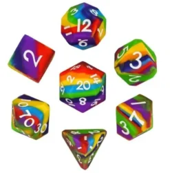 A Role Playing Dice Set: Rainbow (Silikon)