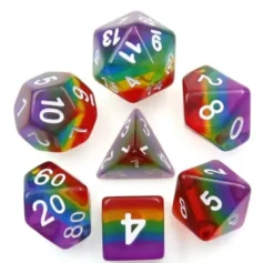 A Role Playing Dice Set: Rainbow