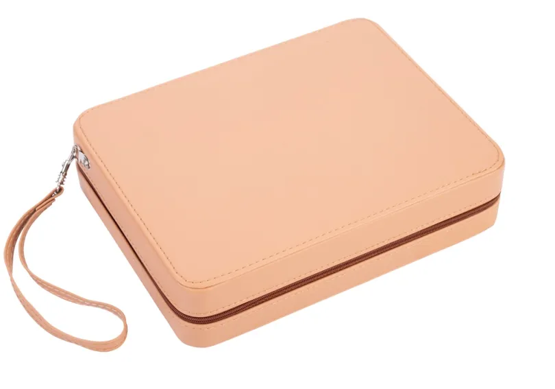 Backgammon 9'', beige zipper, beige/orange/black