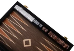 Backgammon 18'' burl walnoot