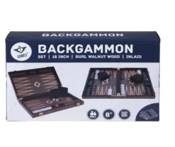 Backgammon 18'' burl walnoot