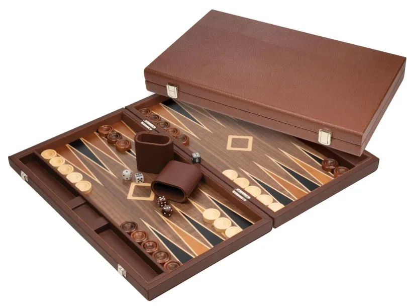 Backgammon Polyegos Large Imitation Leather 1736 Philos