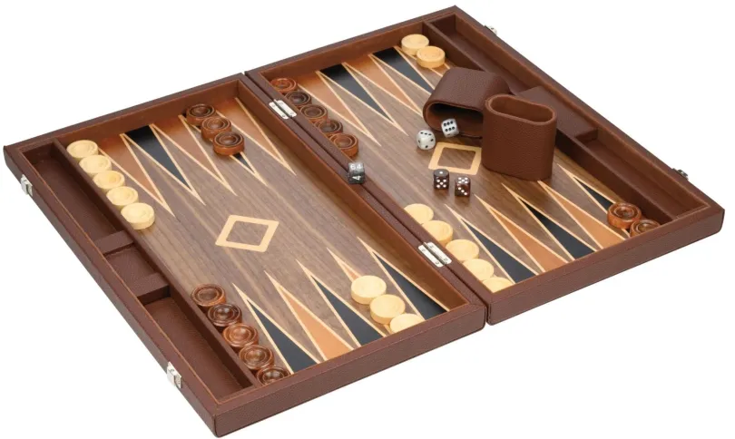 Backgammon Polyegos Large Imitation Leather 1736 Philos
