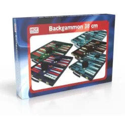 Backgammon vinyl 38 cm black/green/red