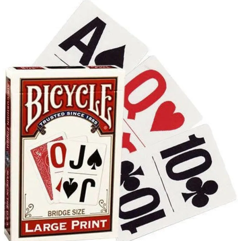 Bicycle Bridge Size Large Print Playing Cards (Red or blue deck)
