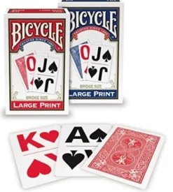 Bicycle Bridge Size Large Print Playing Cards (Red or blue deck)