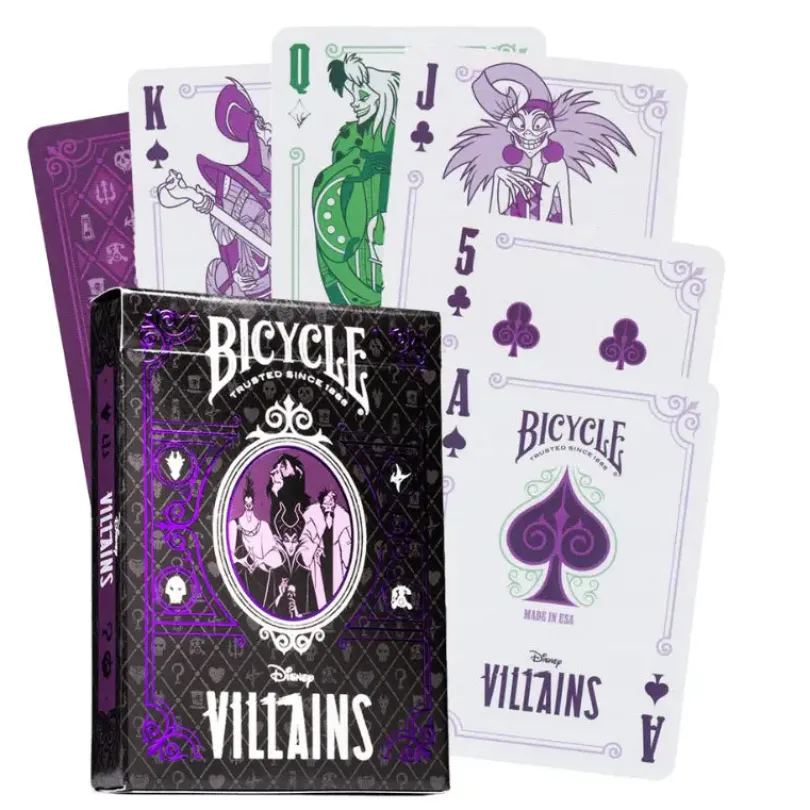 Bicycle Disney Villains Purple playing cards