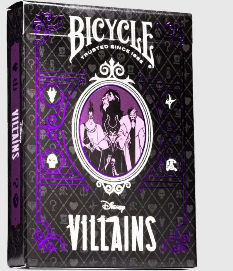 Bicycle Disney Villains Purple playing cards