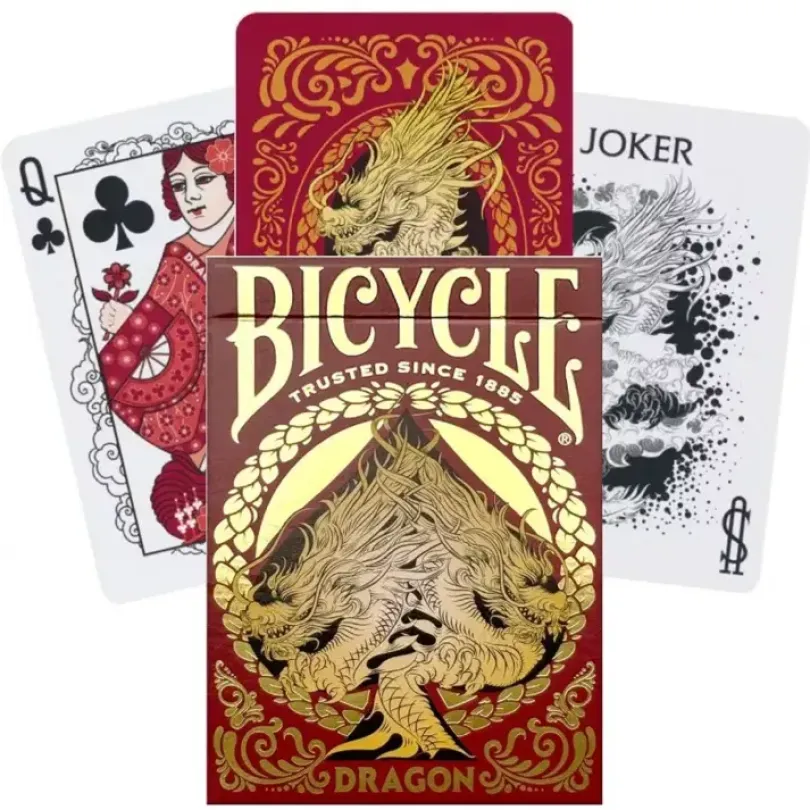 Bicycle Dragon Playing Cards Red