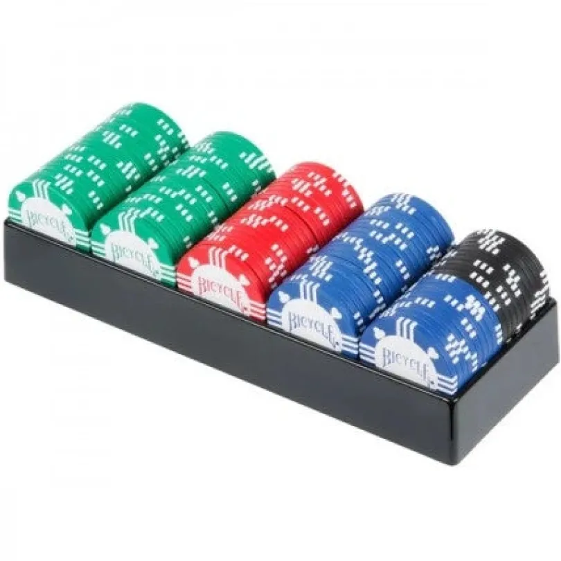 Bicycle 100 Poker Chip Set with Tray
