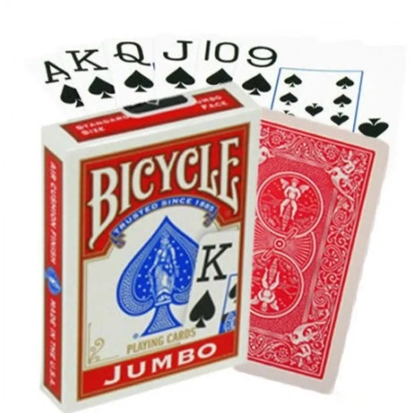 Bicycle Rider Jumbo poker cards (Blue or red)