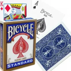 Bicycle Rider Standard Poker Cards Golden Frame Red Or Blue