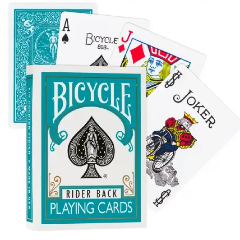 Bicycle Turquoise Rider Back playing cards