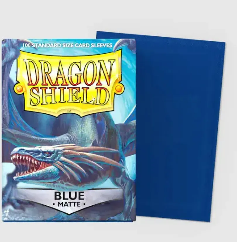 Blue Matte Sleeves Standard Size 100 Dragon Shield