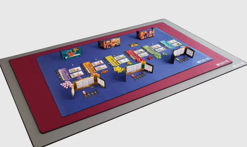 Board Game Table Playmat - Medium Burgundy (91x152cm)
