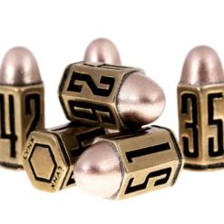 BRASS D6 BULLET DICE SET | COOL & CUSTOM D6 SET