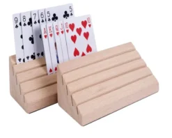 Card Holder Pyramid Double Beech Wood