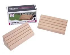 Card Holder Pyramid Double Beech Wood
