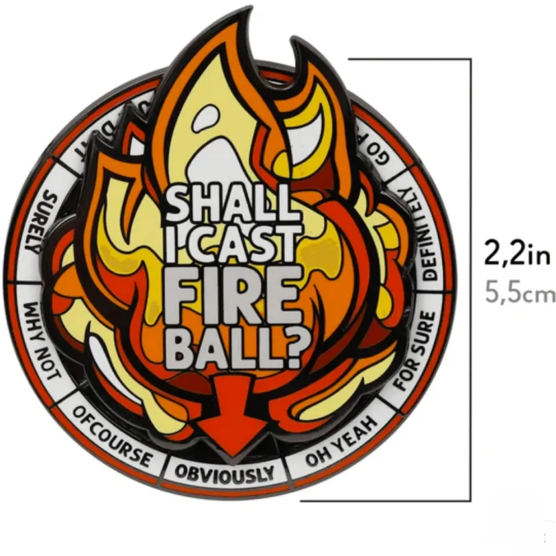 Casting Fireball Spinner Pin