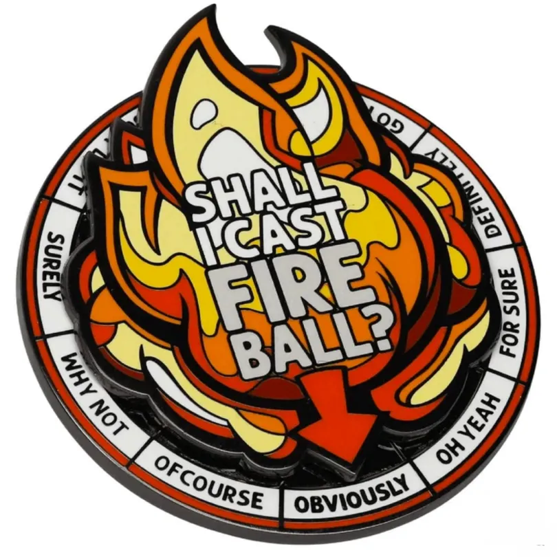 Casting Fireball Spinner Pin