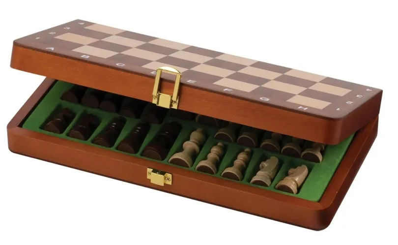 Chess cassette De Luxe, travel, field 30 mm, with numbers and letters (2711)