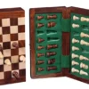 Chess set magnetic/foldable, 13x25 cm, acacia wood