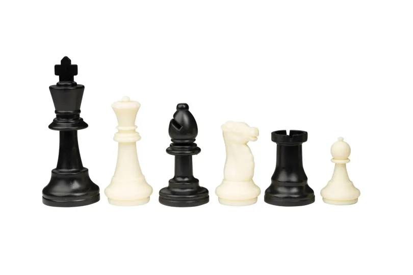 Chess set, rollable, field 55 mm, with plastic pieces and carrying bag (2502)