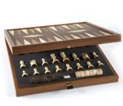 Classic 2-in-1 Chess & Backgammon Set in Walnut Case