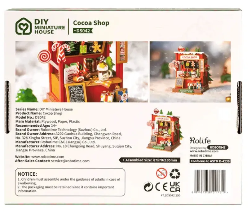 Cocoa Shop - DIY Miniature House, Bookshelf Decoration Kit - Rolife